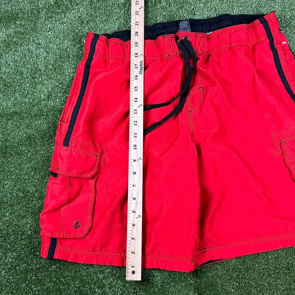 Ocean-pacific Men's Red Swim-briefs-shorts